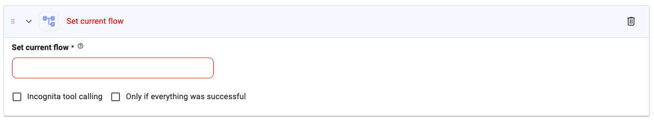 Set Current Flow UI